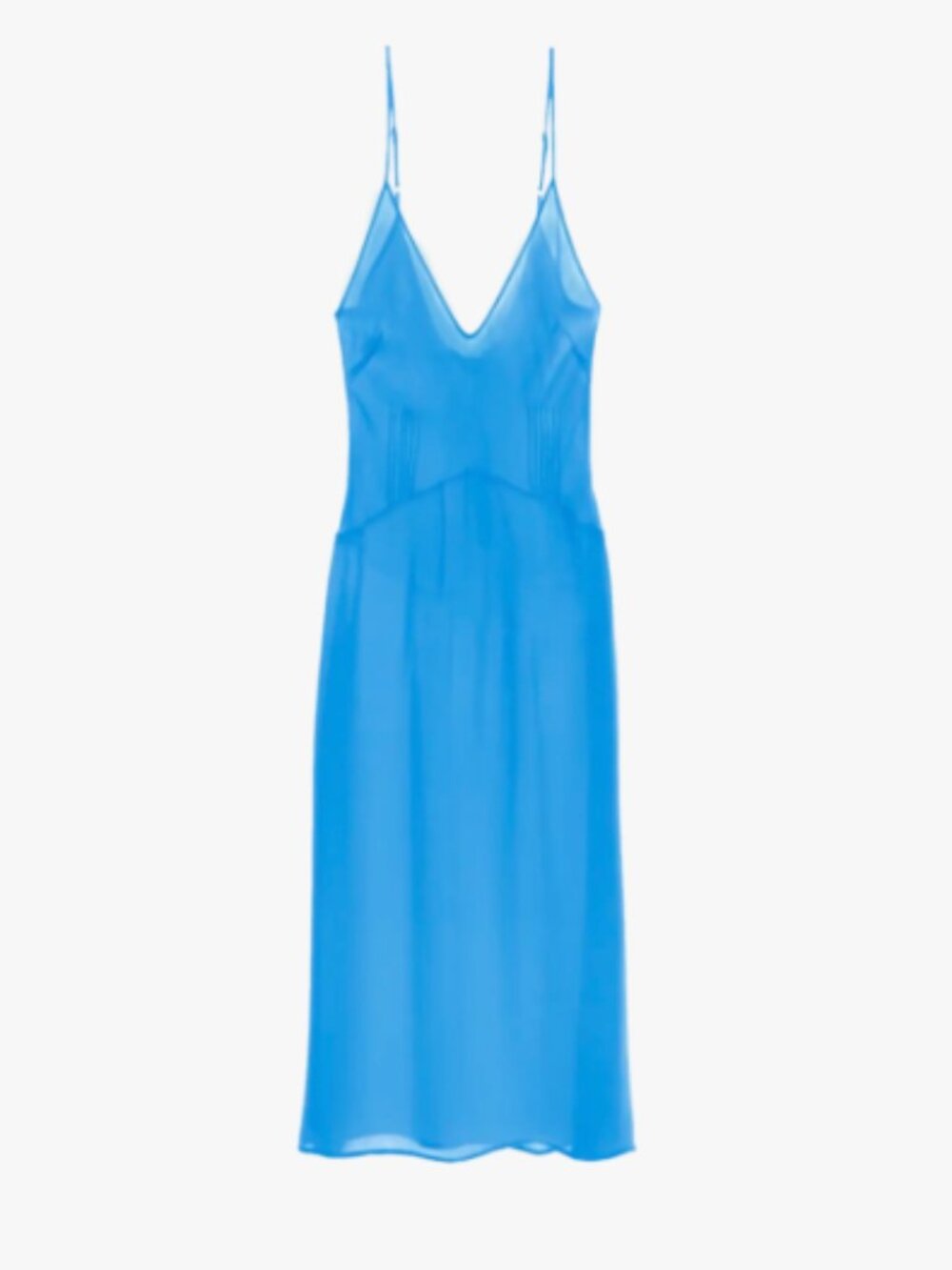 ARAKS blue 100% silk slip dress - Picture 2 of 4